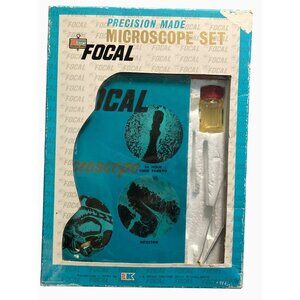 Focal Precision Made Microscope Set With Slides & Accessories Vintage